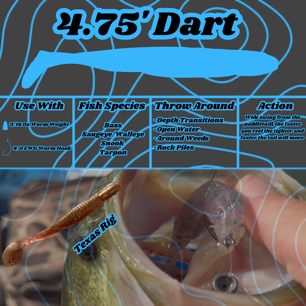 4.75' Dart Swimbait - 4 Pack