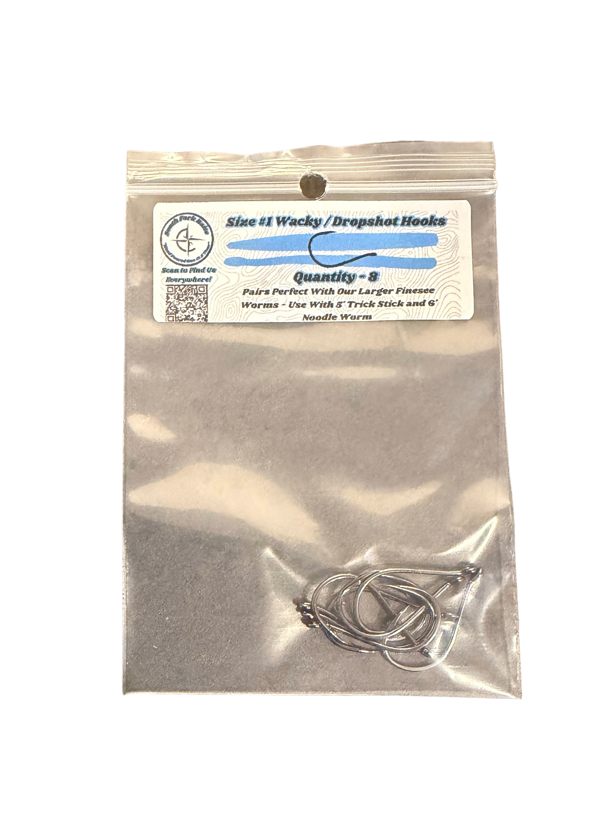 Size 1 Wacky / Dropshot/ Neko Hooks - 8 Pack
