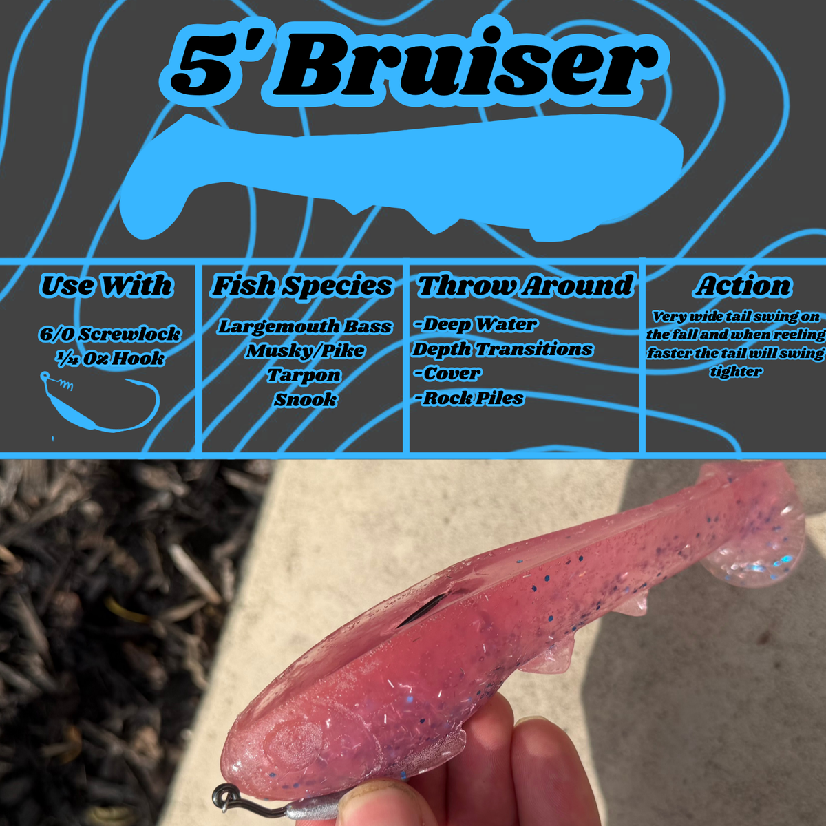 5' Bruiser Swimbait - 2 Pack
